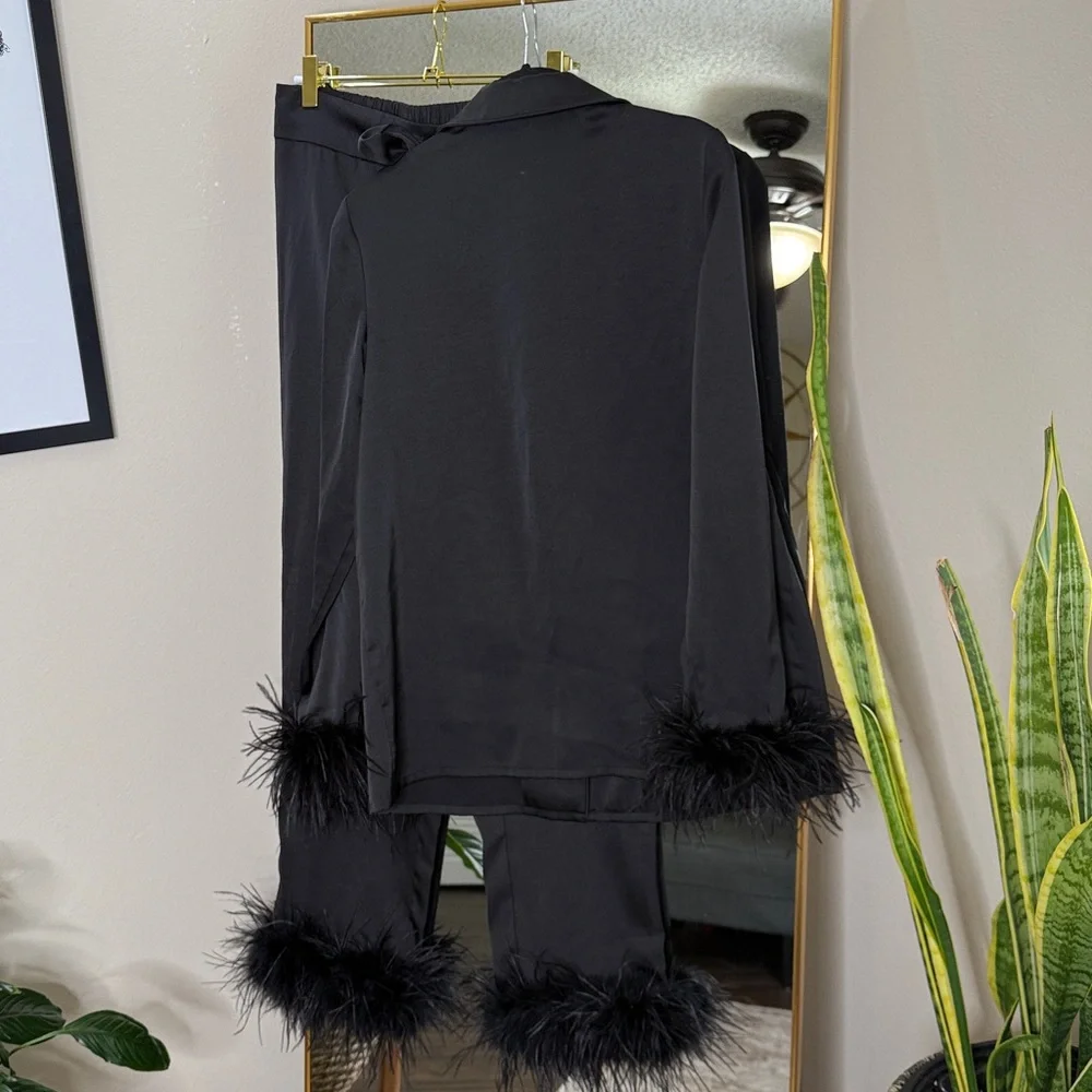 Nadine Merabi Darcie black pajamas NWOT